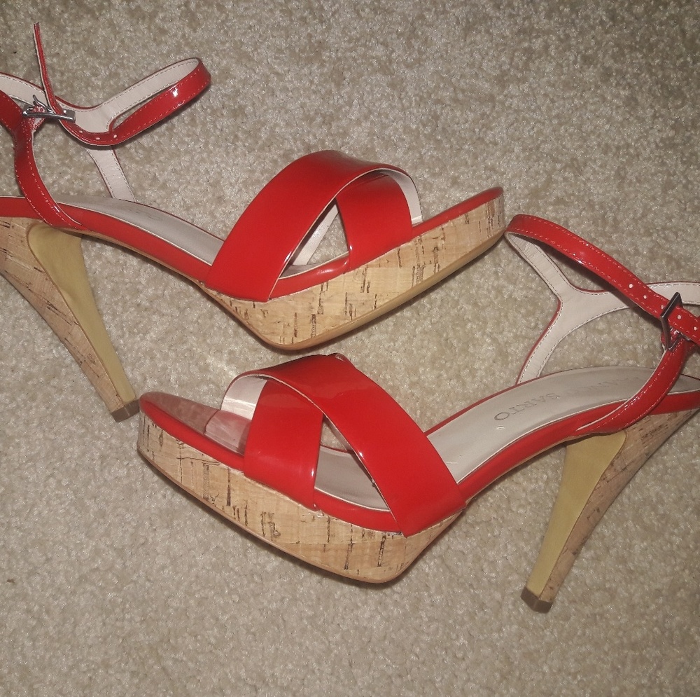 Franco Sarto red and corn sandal